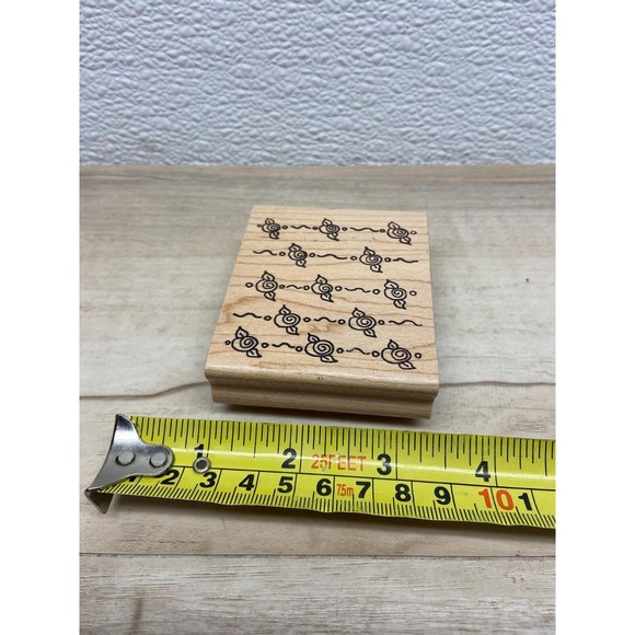 1996 Art Gone Wild Country Roses Wood Mounted Rubber Stamp - Picture 4 of 4